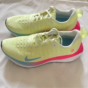 Nike Bright Yellow and Pink Athletic Shoes